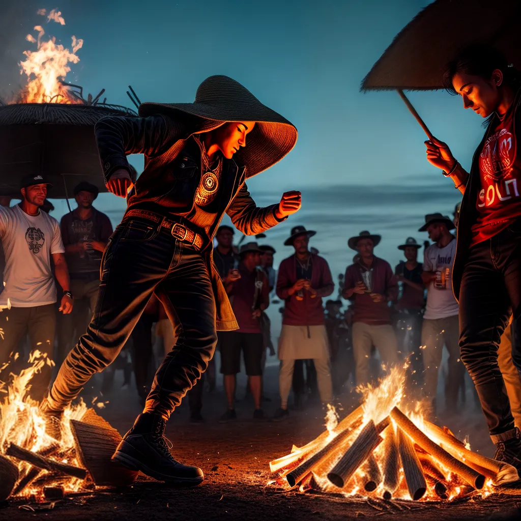 Fotos fogueira comunidade celebracao colheita