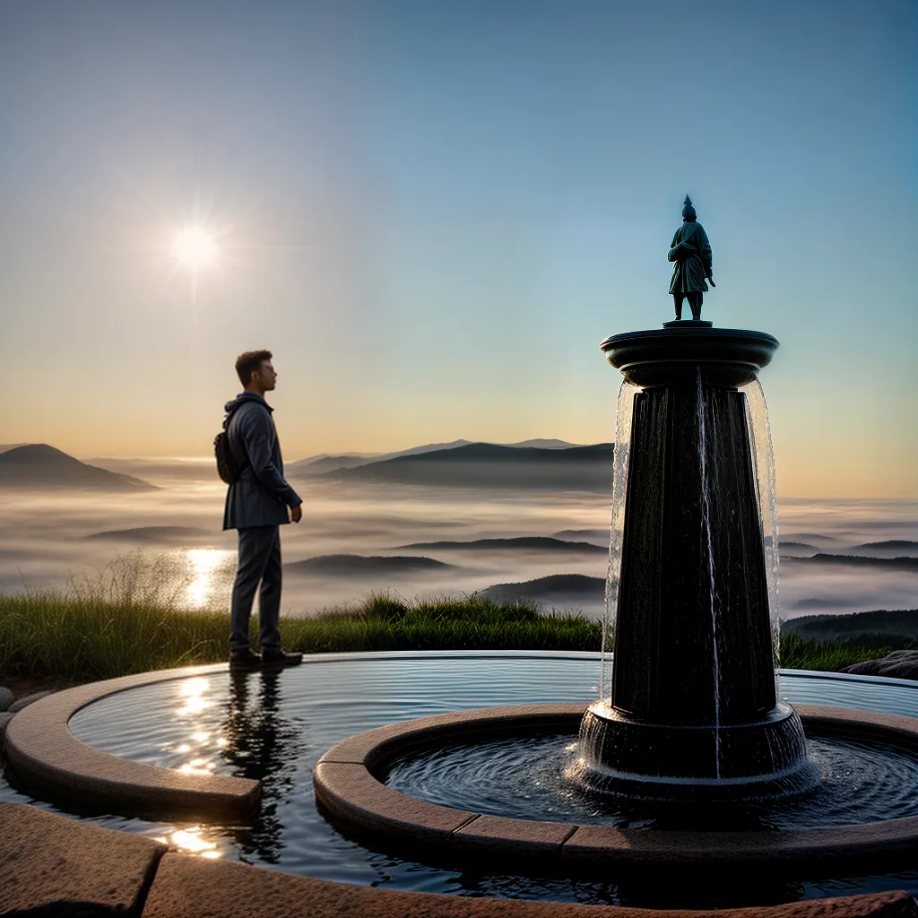 Descubra o Significado de Sonhar com Fontes de Água 3 Fotos fonte meditacao serenidade