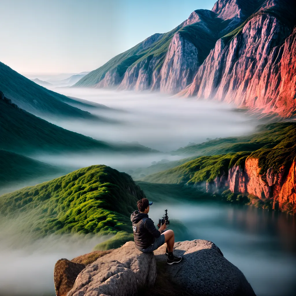 Fotos fotografia paisagem montanhas ceu azul