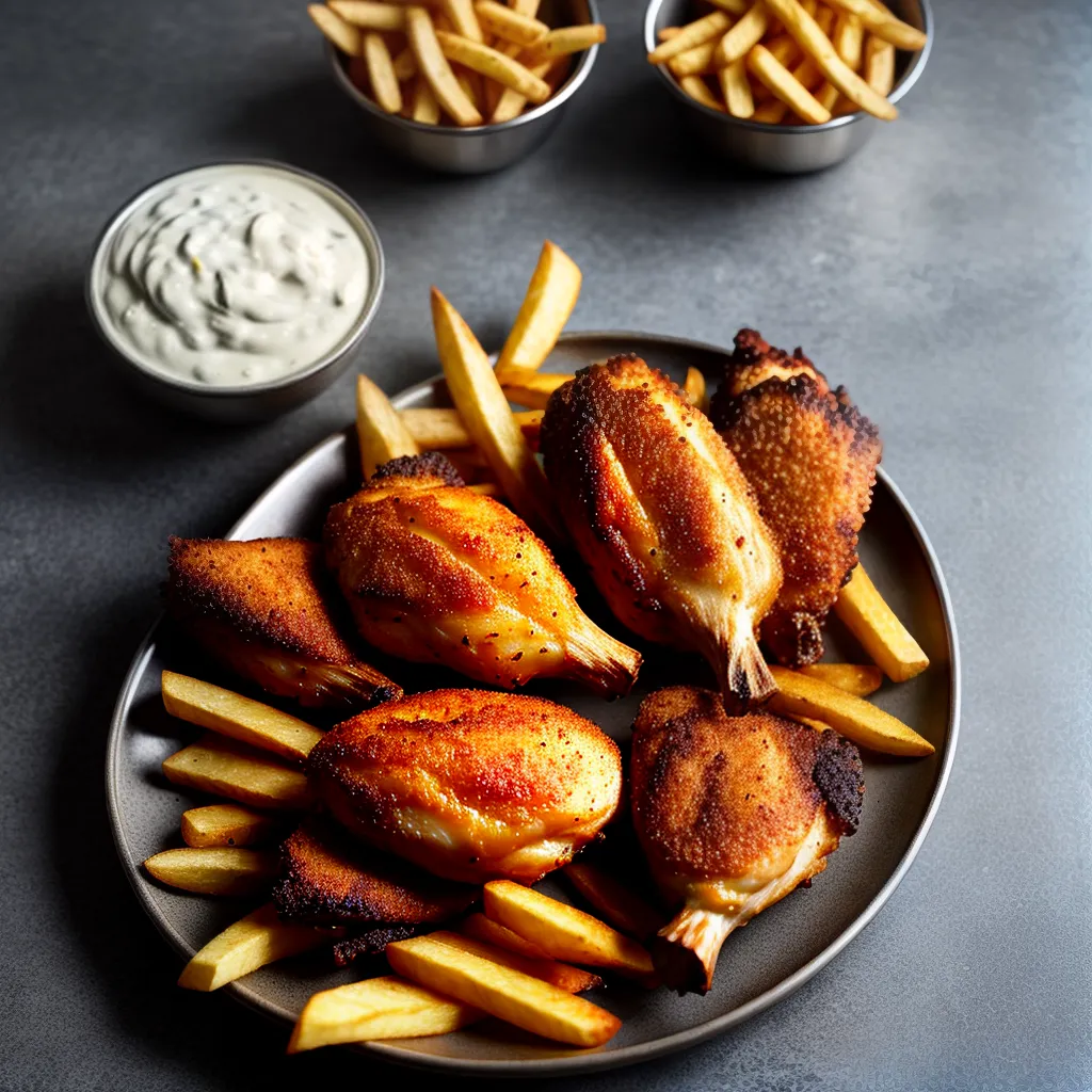Descubra o que significa sonhar com Crocante e Sabor. 5 Fotos frango crocante batata refrigerante