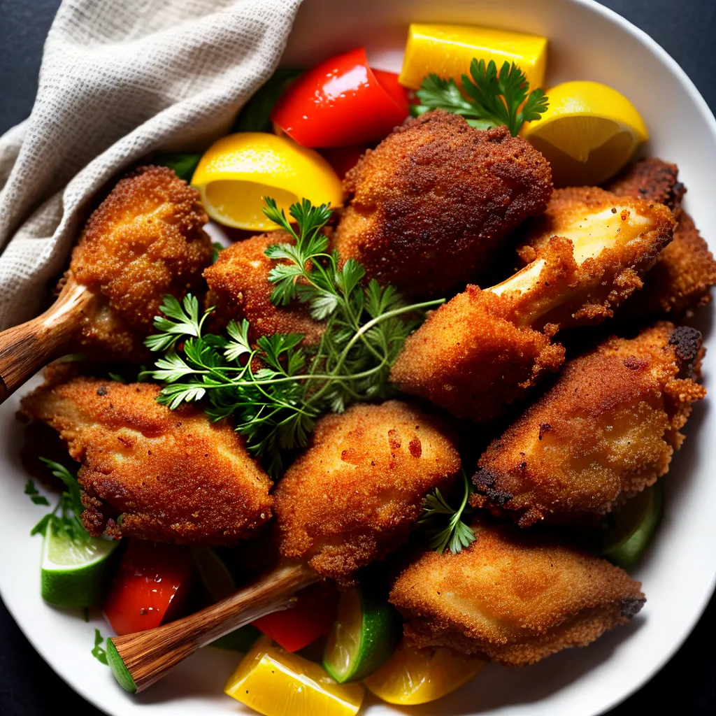 Descubra o que significa sonhar com Crocante e Sabor. 6 Fotos frango crocante legumes coloridos