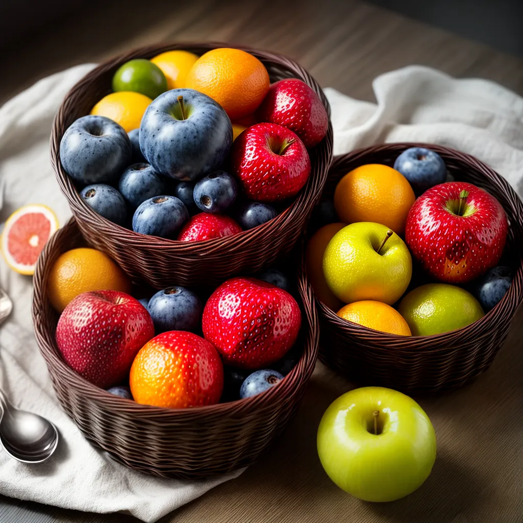 Fotos frutas coloridas cesta sonhos