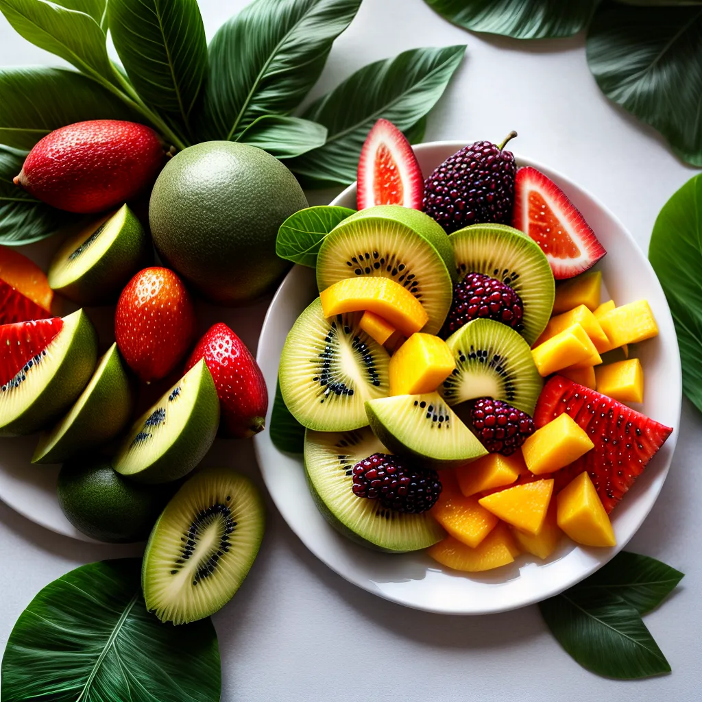 Fotos frutas tropicais coloridas frescas