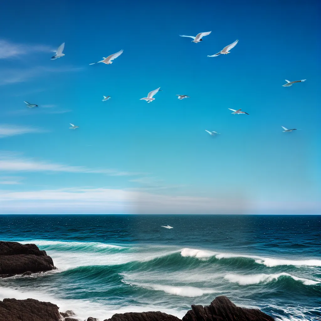 Descubra Agora o que Significa Sonhar com Aves Marítimas. 3 Fotos gaivotas voo mar ceu azul