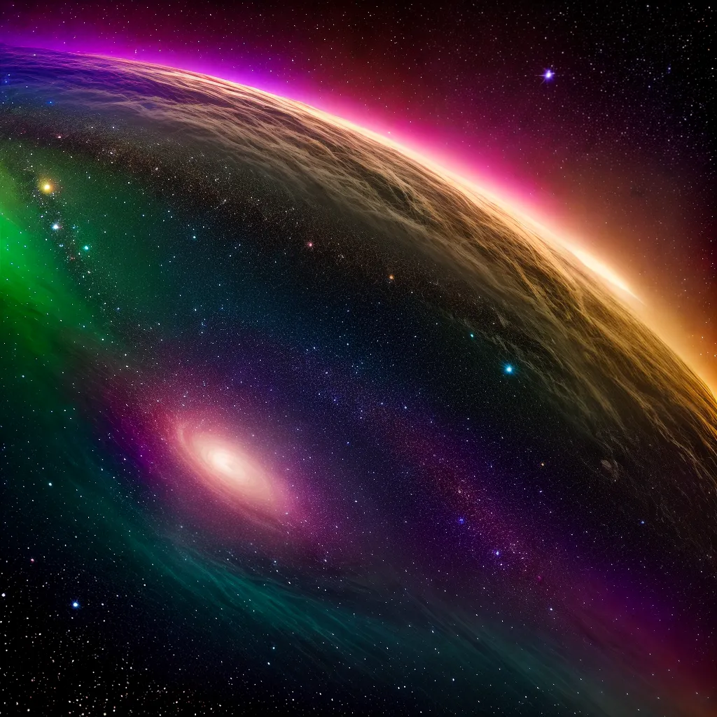 inantes para sonhos com enfeites, esferas, ondas e mais 2 Fotos galaxia colorida estrelas planetas luz