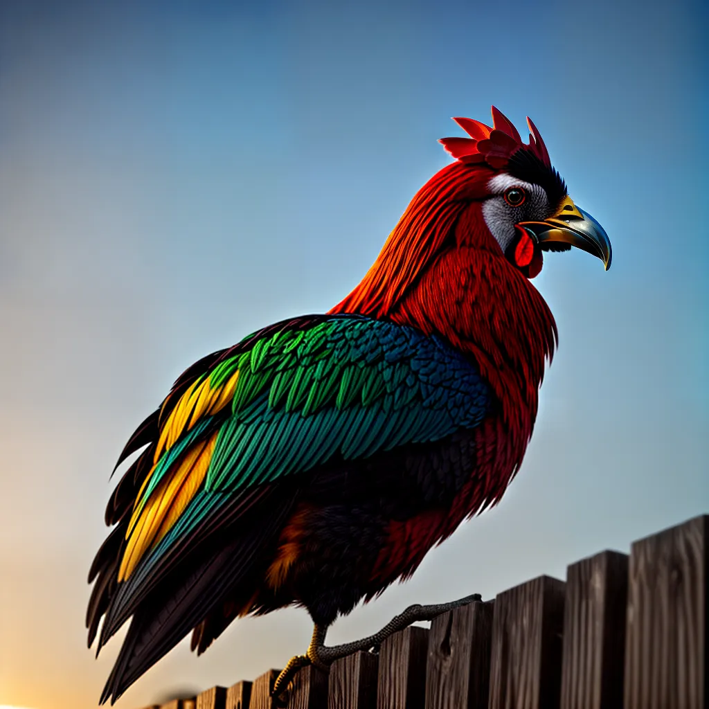 O Que Significa Sonhar com uma Ave que Cacarejou ao Amanhecer? 2 Fotos galo cantando cerca sol nascente