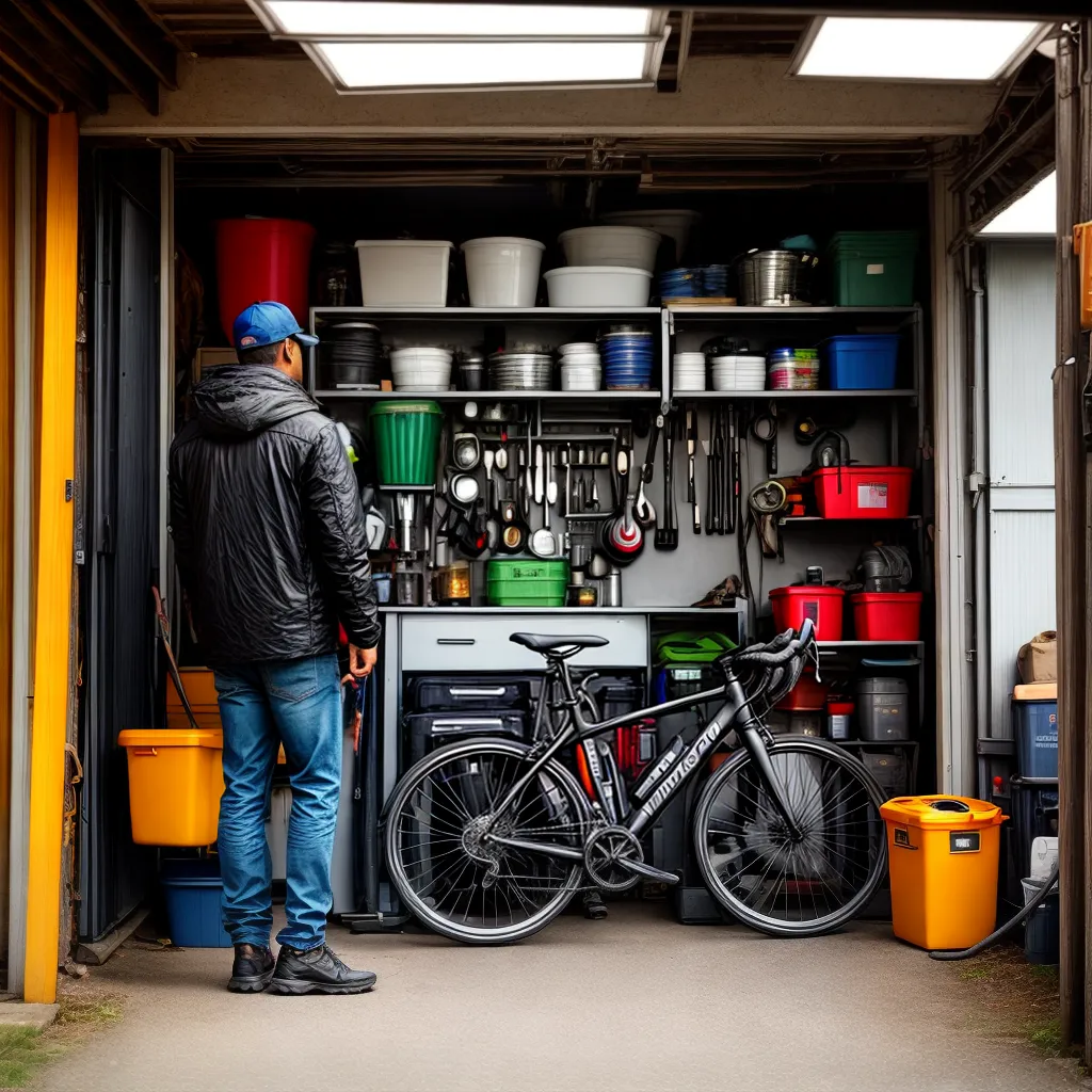 Fotos garagem desorganizada ferramentas bicicletas sonho