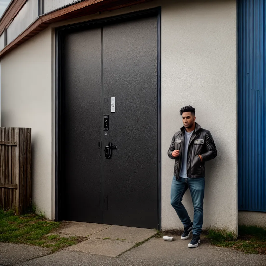 Fotos garagem porta fechada inconsciente