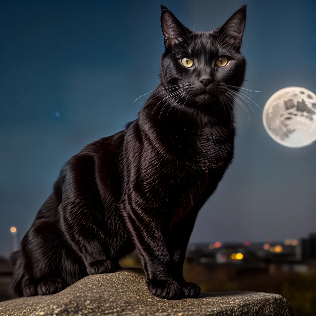 Fotos gato janela lua noite segredo