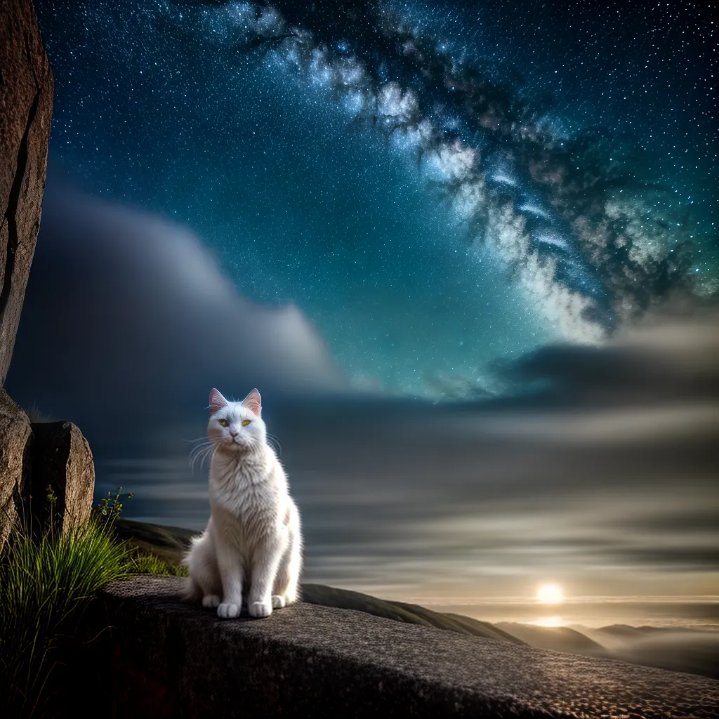 Fotos gato janela lua sonhos