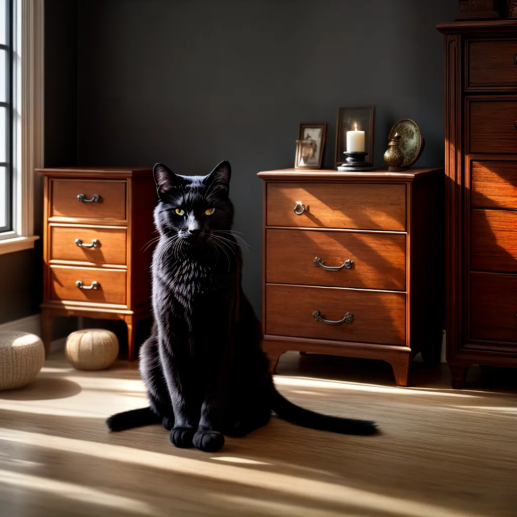 Significado de Sonhos: Vestígios, Gatos e Ornamentos 2 Fotos gato preto bau objetos janela