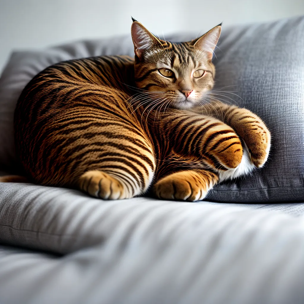 Descanso nos sonhos: interpretações de dormir tranquilamente 6 Fotos gato sono almofada purr