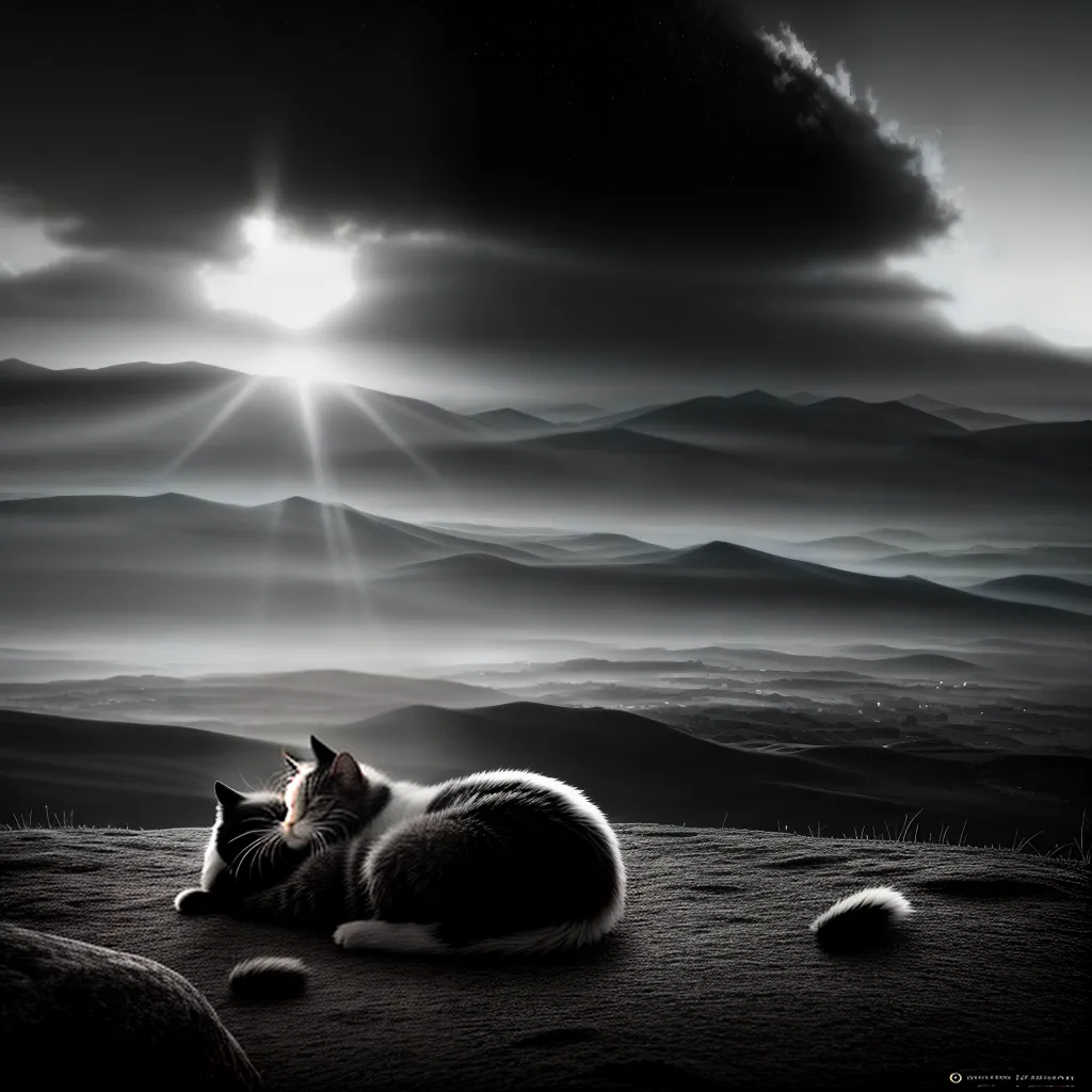 Fotos gato sono nevoa misterio
