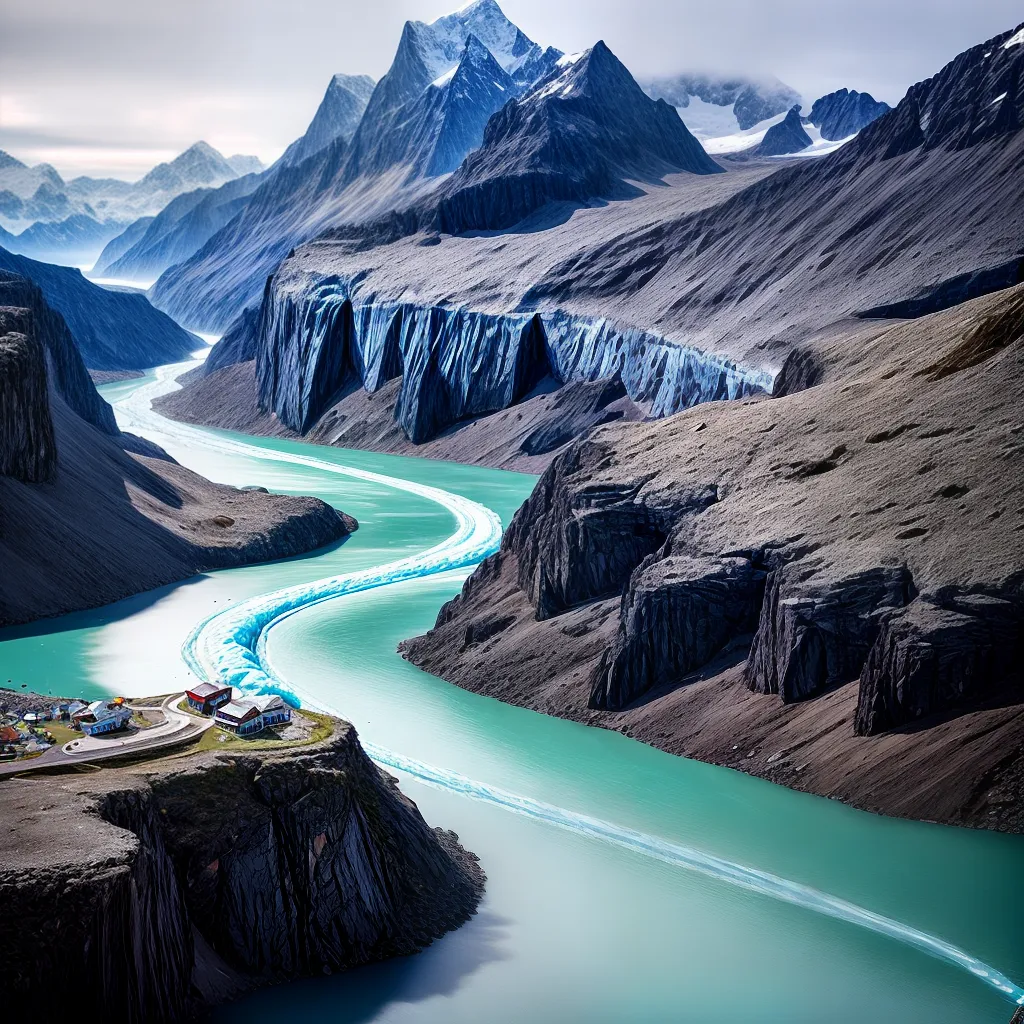 Fotos glaciar azul montanhas neve emocoes