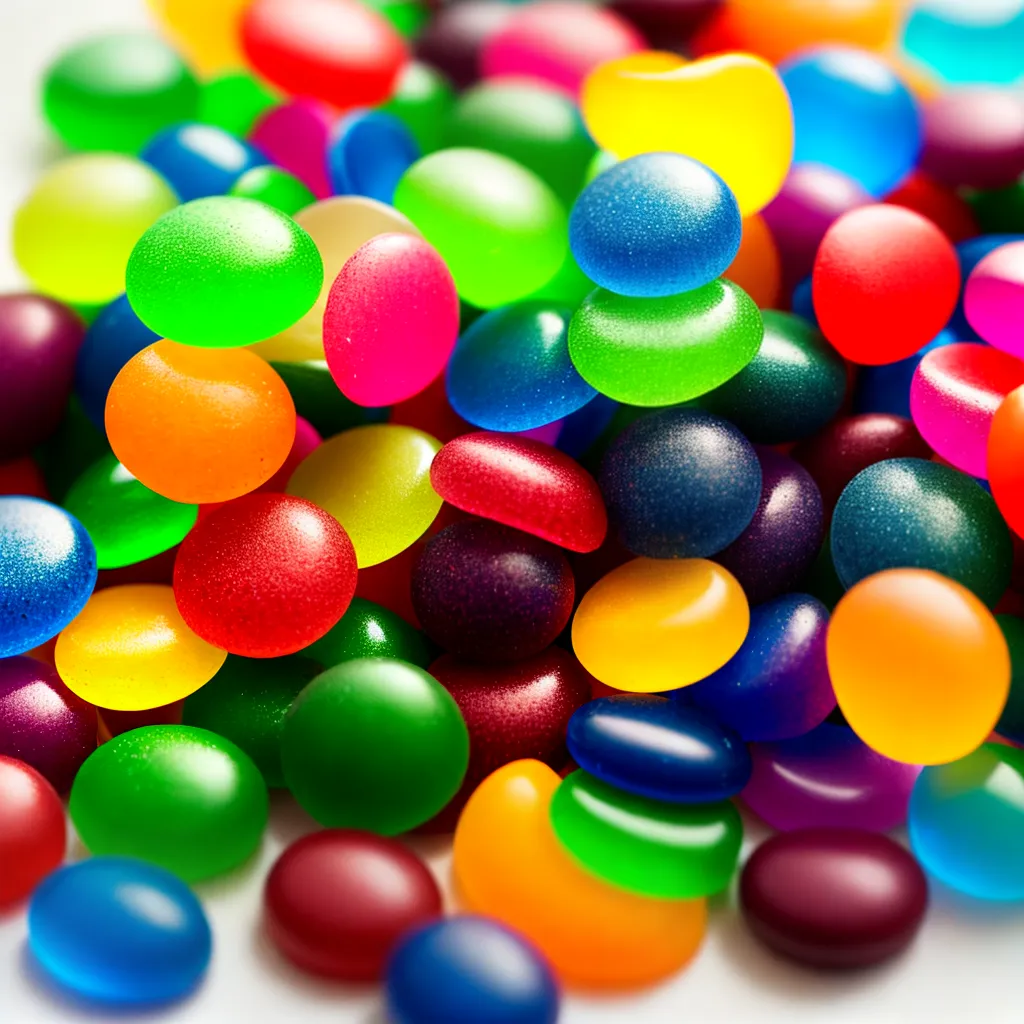 Balas de Goma: Descubra o que significa sonhar com doces coloridos e divertidos. 4 Fotos gomas coloridas simbolo alegria