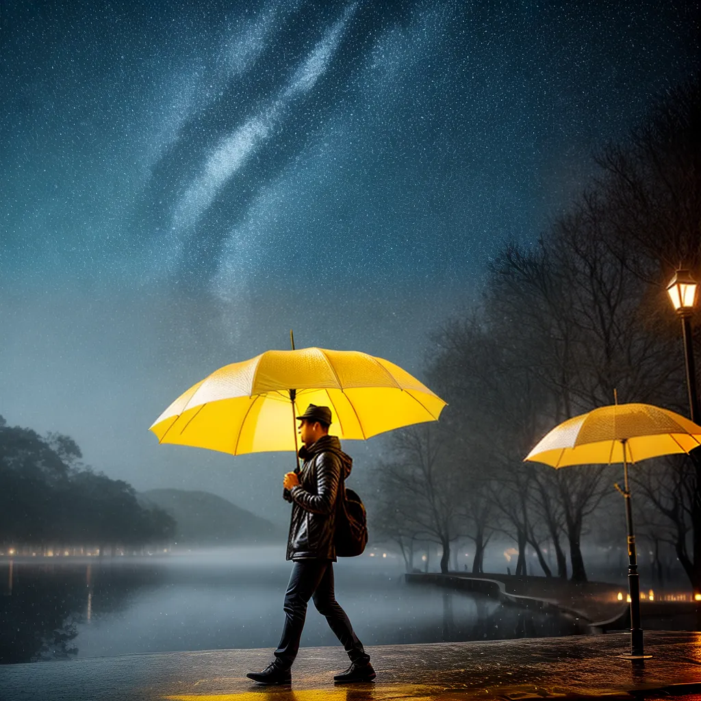 Fotos guarda chuva amarelo chuva protecao