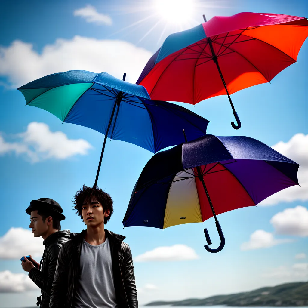 Fotos guarda chuva colorido ceu sonho