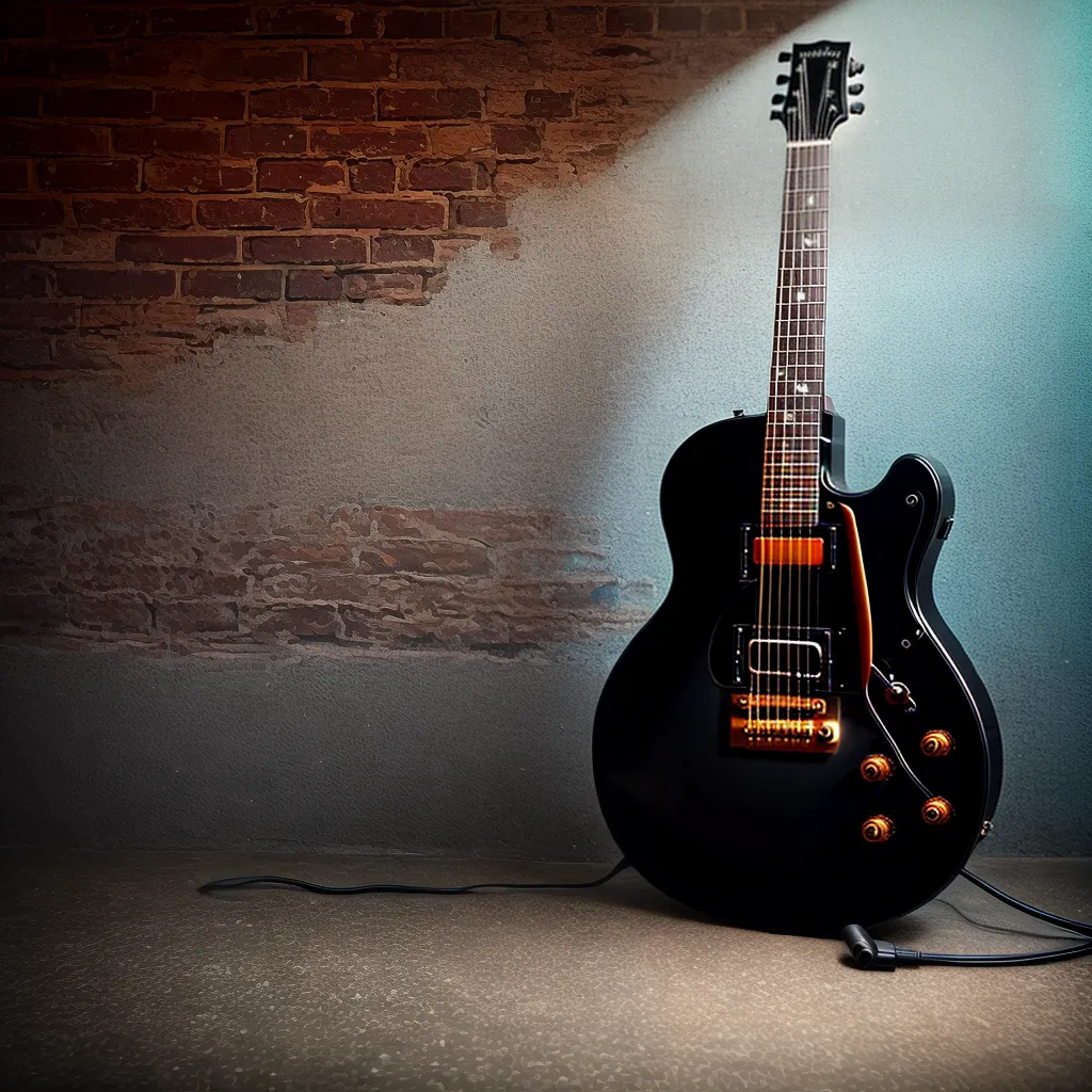 Significado de Sonhar com uma Guitarra: Descubra o que este símbolo musical representa 4 Fotos guitarra eletrica parede tijolos arte
