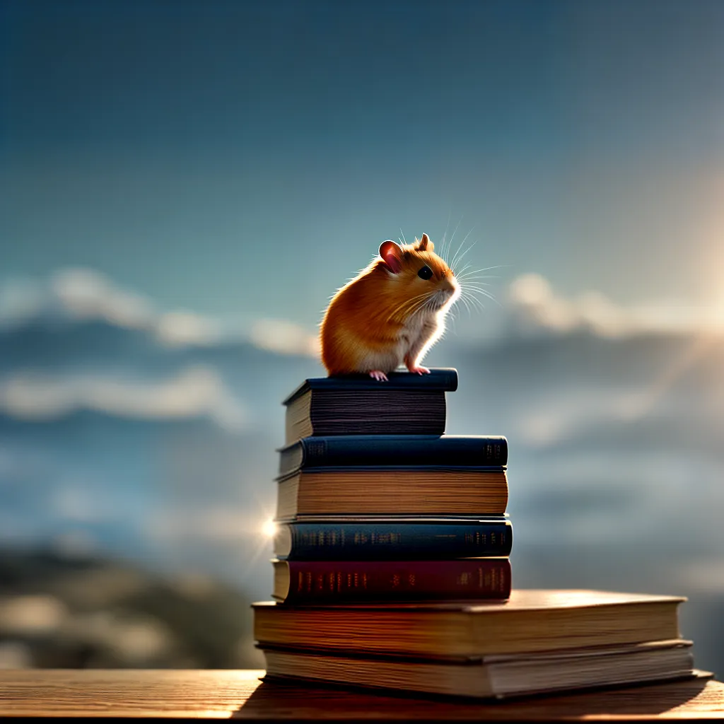 Fotos hamster livros hierarquia sonhos