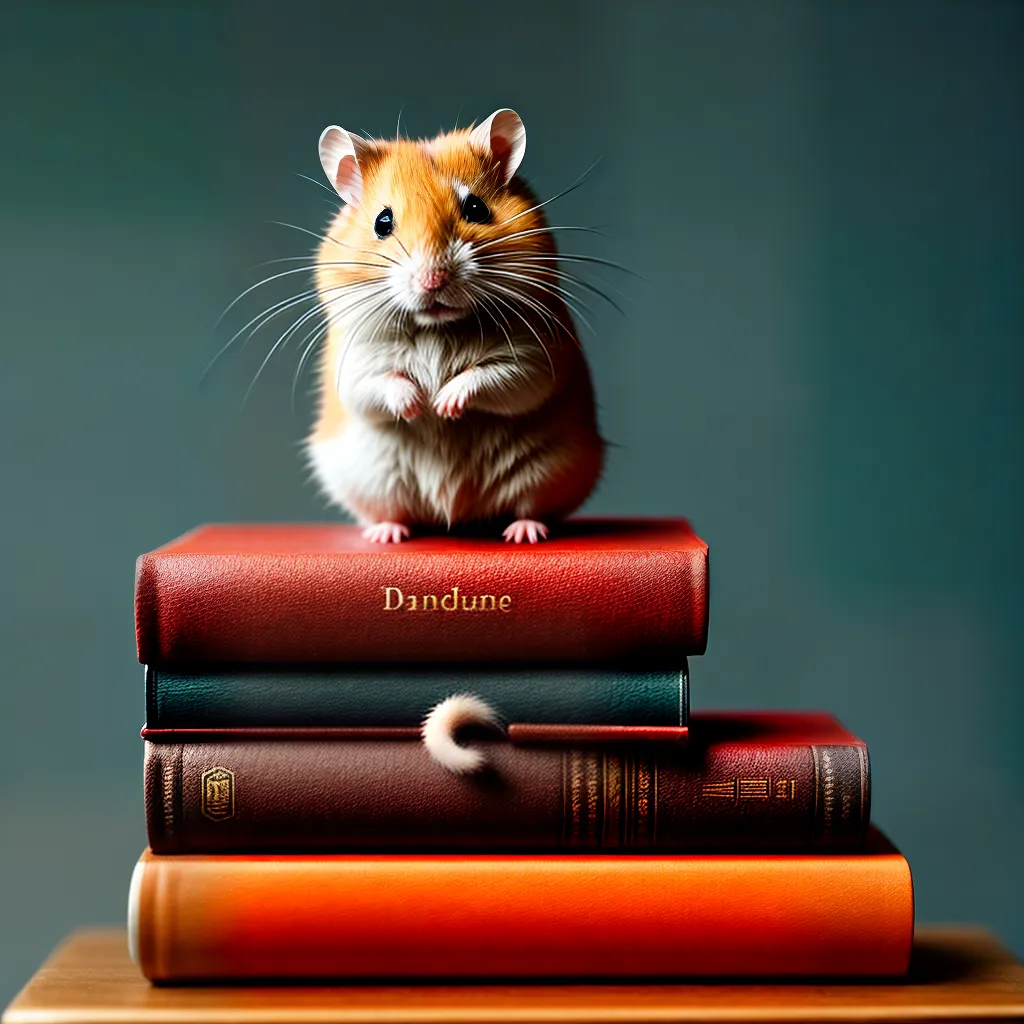 Fotos hamster livros sonhos organizacao