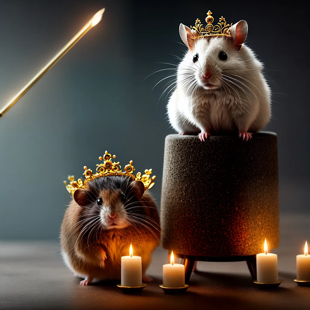 Fotos hamster rei trono roedores poder
