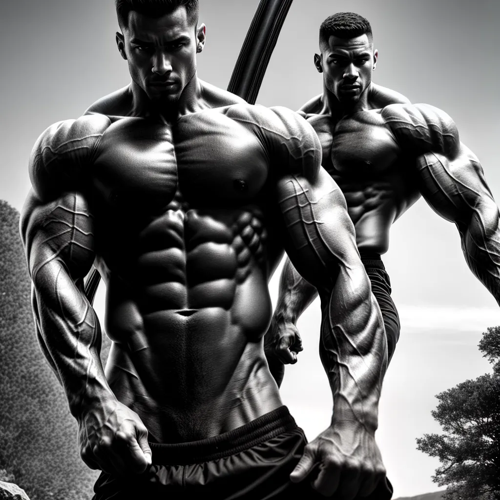 Fotos homem musculoso reflexo biceps treino