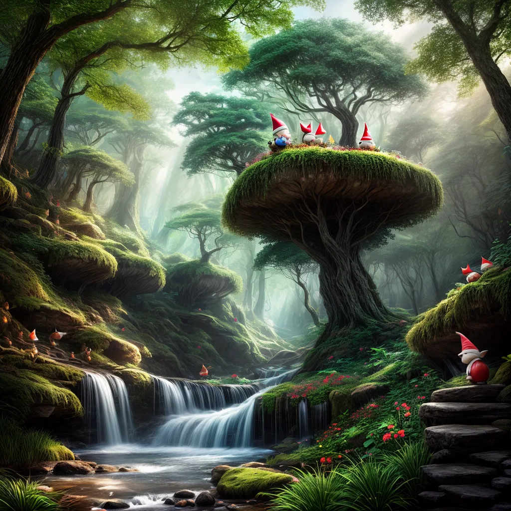 Duendes e Sonhos: O que sua presença pode significar? 5 Fotos ilustracao floresta gnomos sonhos