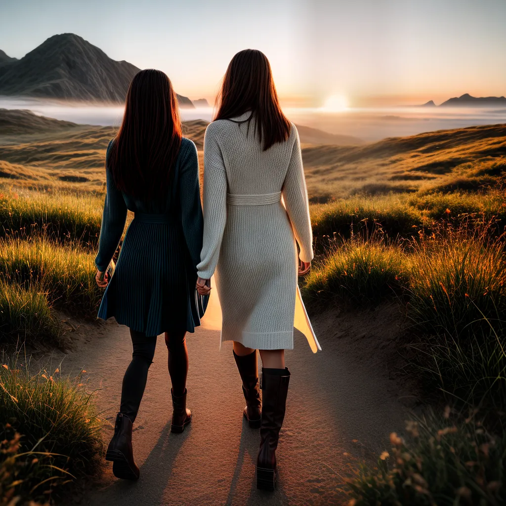 Sonhar com Irmãs: Interpretando as Conexões Pessoais 4 Fotos irmas horizonte por do sol