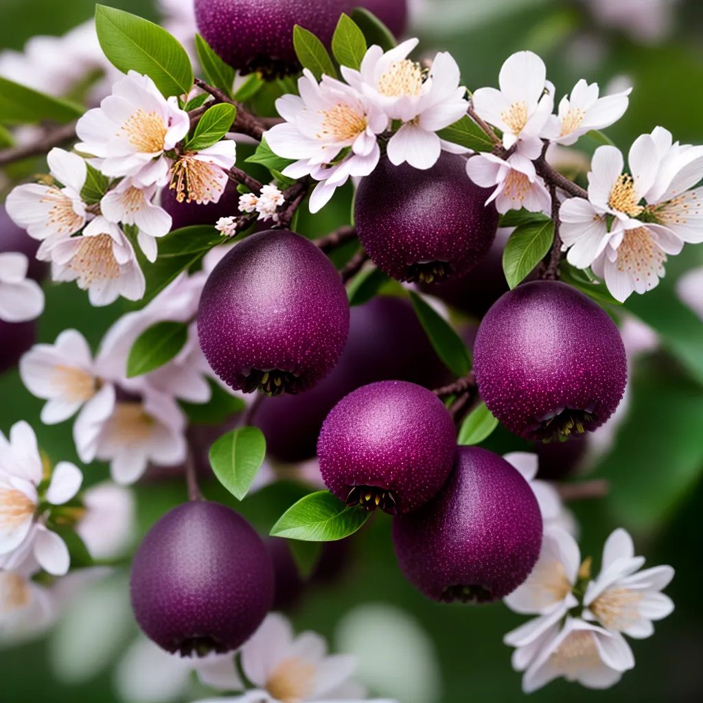 Fotos jabuticaba fruta flores brancas