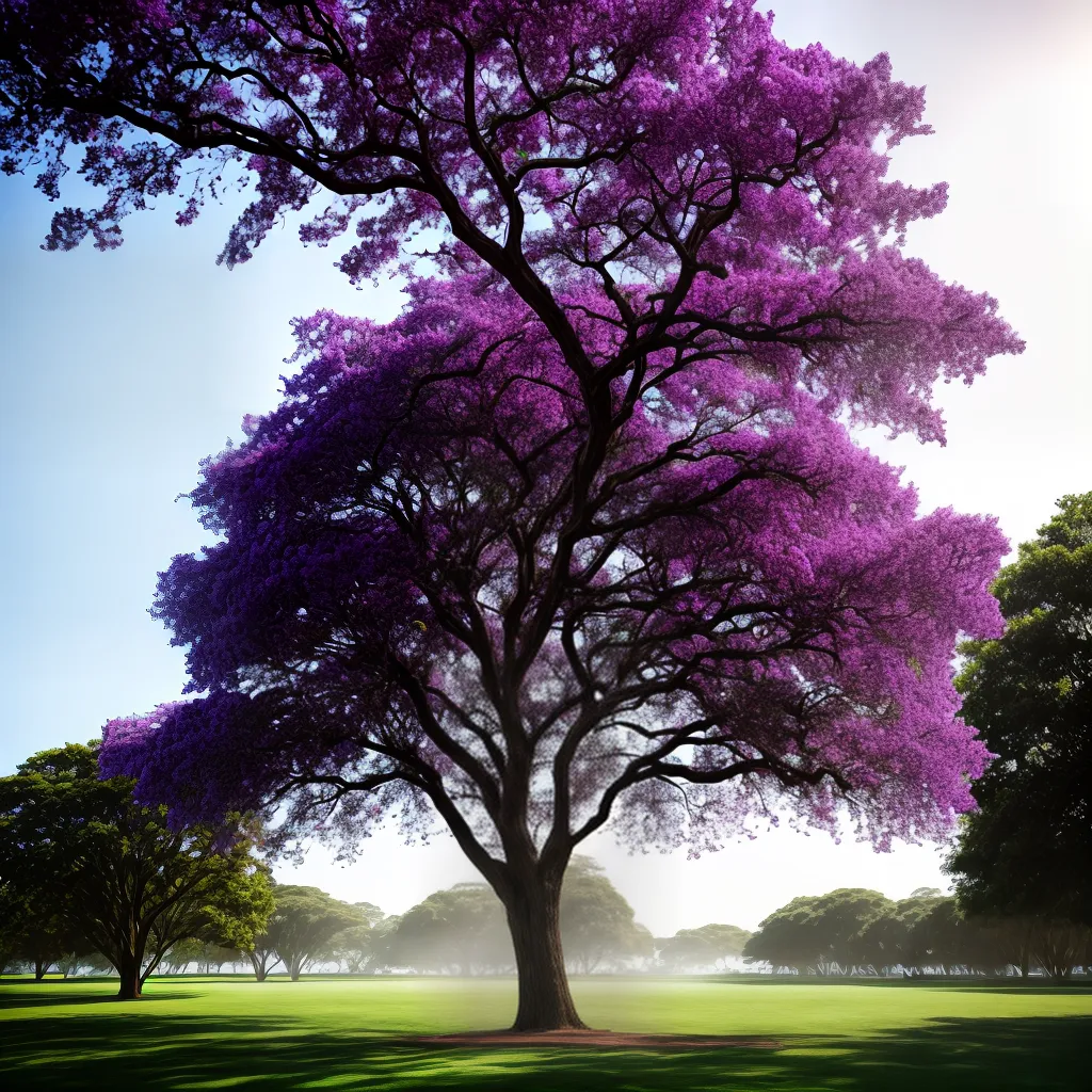 Descubra o Significado de Sonhar com uma Árvore Jacarandá 3 Fotos jacaranda roxo ceu azul crescimento