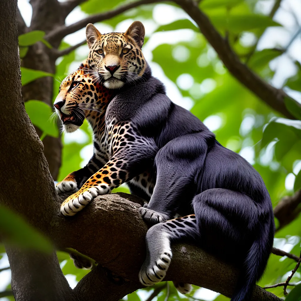 Fotos jaguar descanso sombra musculos poder