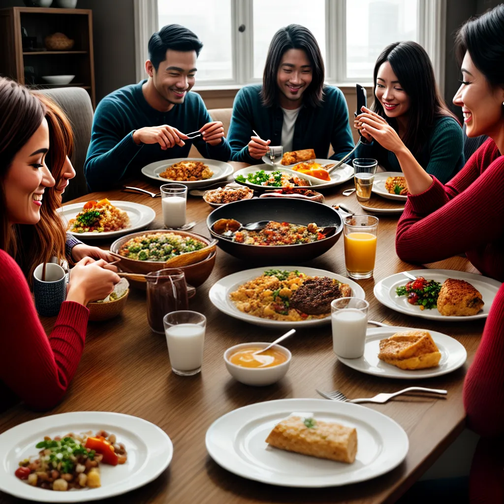 Descubra o Verdadeiro Significado de Sonhar com Família e Comida. 5 Fotos jantar familiar alegria comida