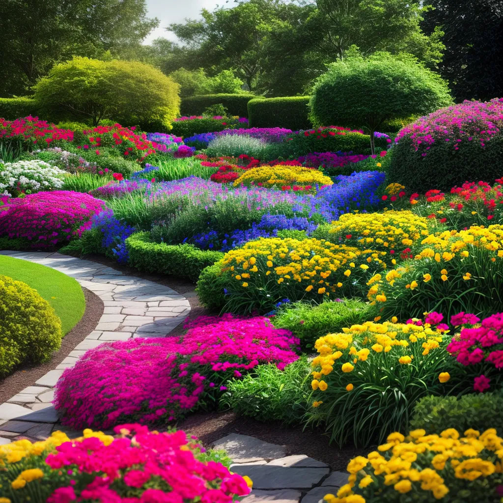 Significado de Sonhar com Flores Jubilantes em um Jardim - Revele o Mistério! 5 Fotos jardim colorido alegria positividade
