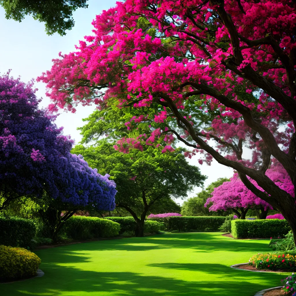 Fotos jardim colorido arvore diversidade