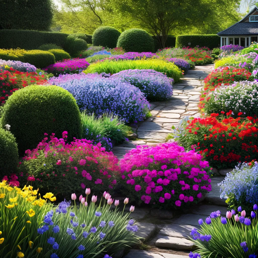Significado de Sonhar com Flores Jubilantes em um Jardim - Revele o Mistério! 3 Fotos jardim colorido flores alegria