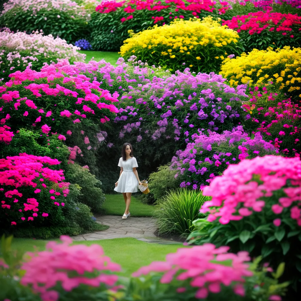 Fotos jardim colorido flores natureza