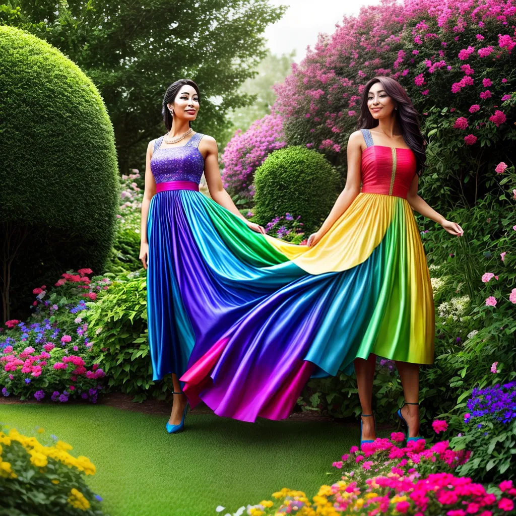 Flora, Possibilitação e Roupa: Desvende o mistério por trás dos seus sonhos. 3 Fotos jardim colorido pessoa abraco liberdade