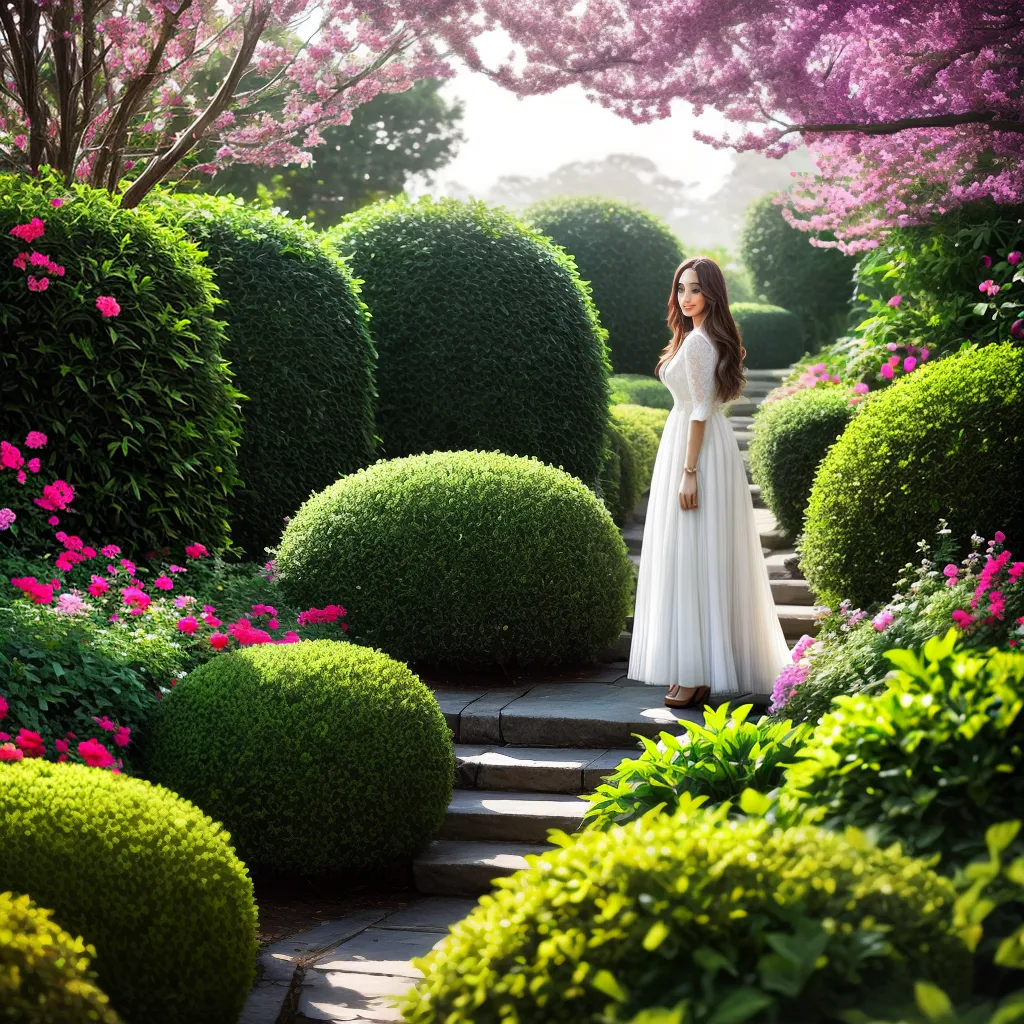 SEO e evergreen: Descubra o significado de sonhar com flores e plantas. 2 Fotos jardim colorido pessoa sonhadora