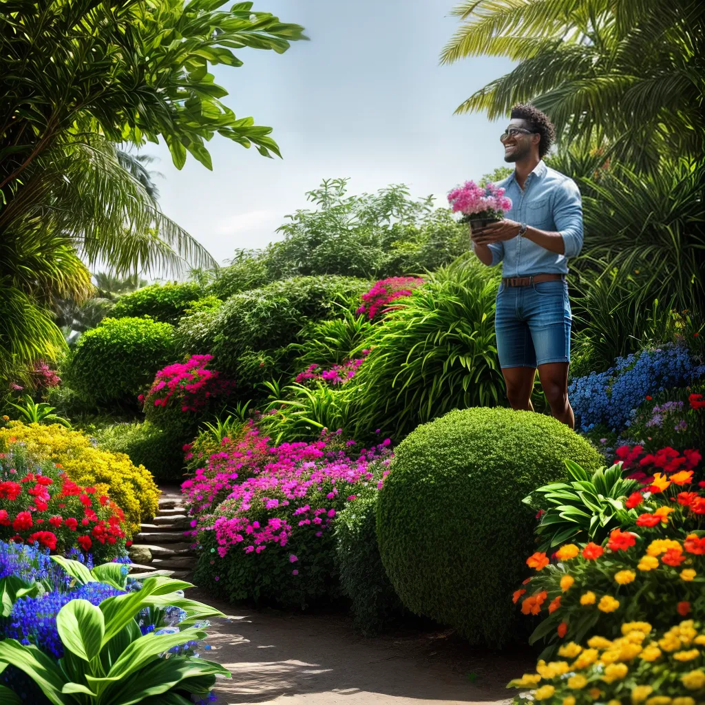 Entenda o Significado de Sonhar com Plantas e Flores 5 Fotos jardim colorido pessoa sorriso planta