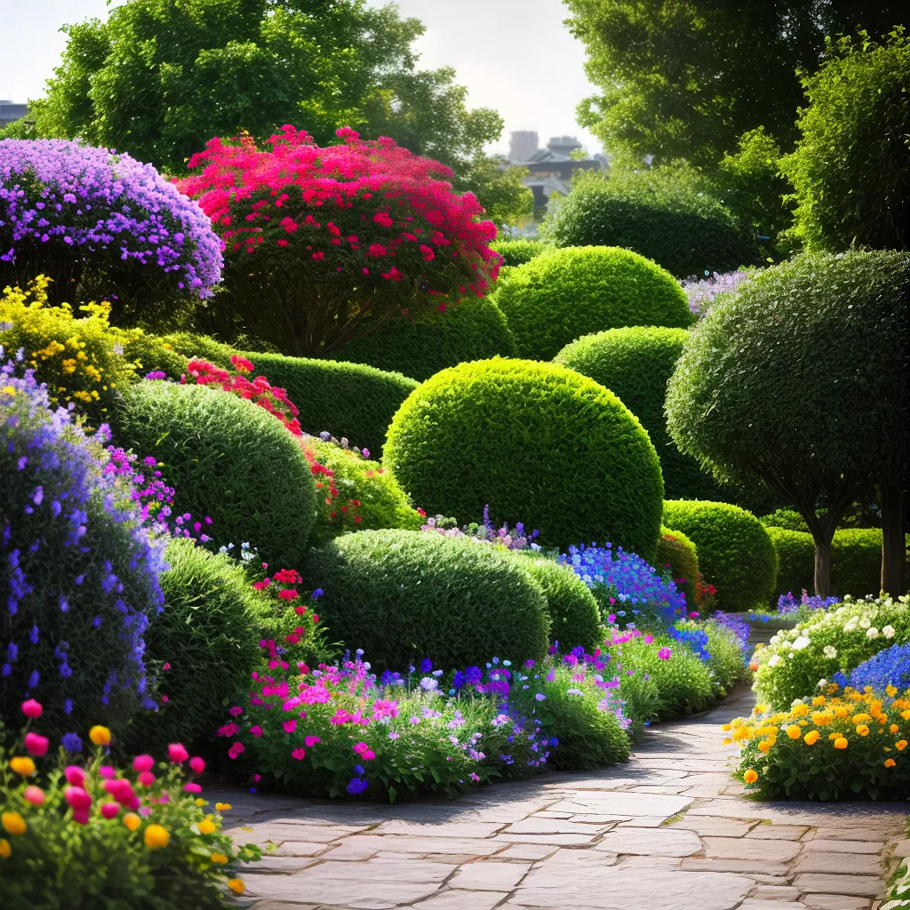 Fotos jardim colorido simbolo vida