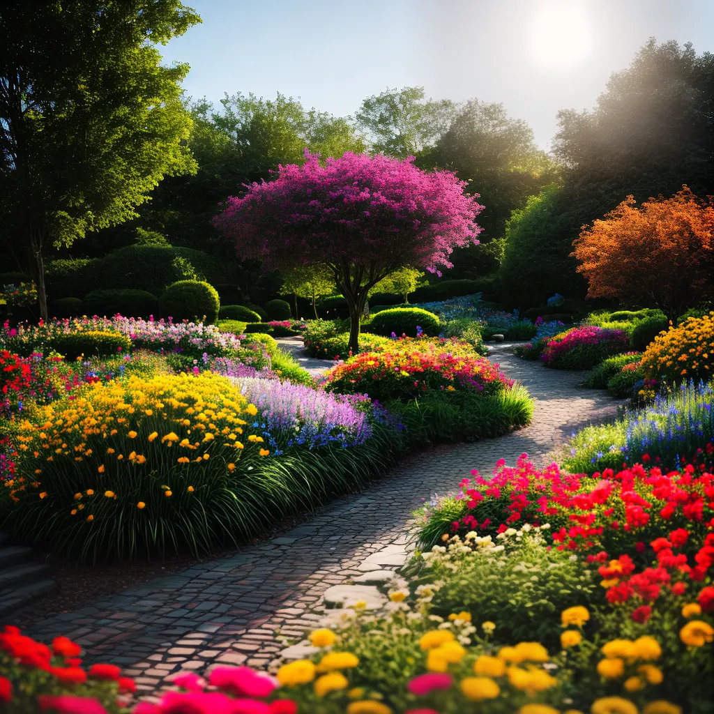 Fotos jardim colorido sol alegria comunidade