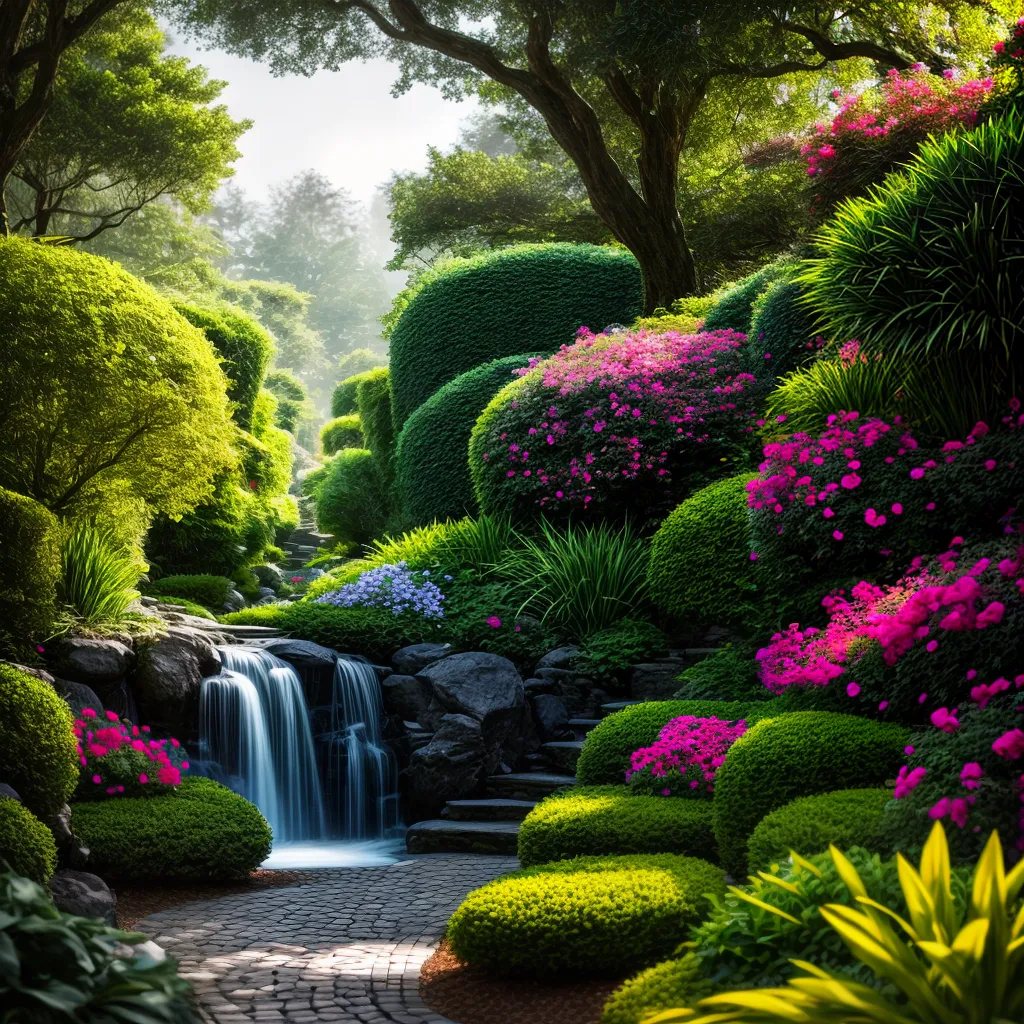 Fotos jardim flores arvores caminho imaginar