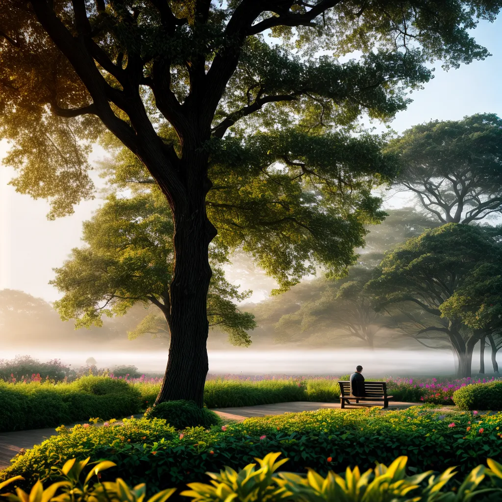 10. Jardins em Sonhos: Descubra todos os seus Significados! 3 Fotos jardim flores arvores nevoa borboletas