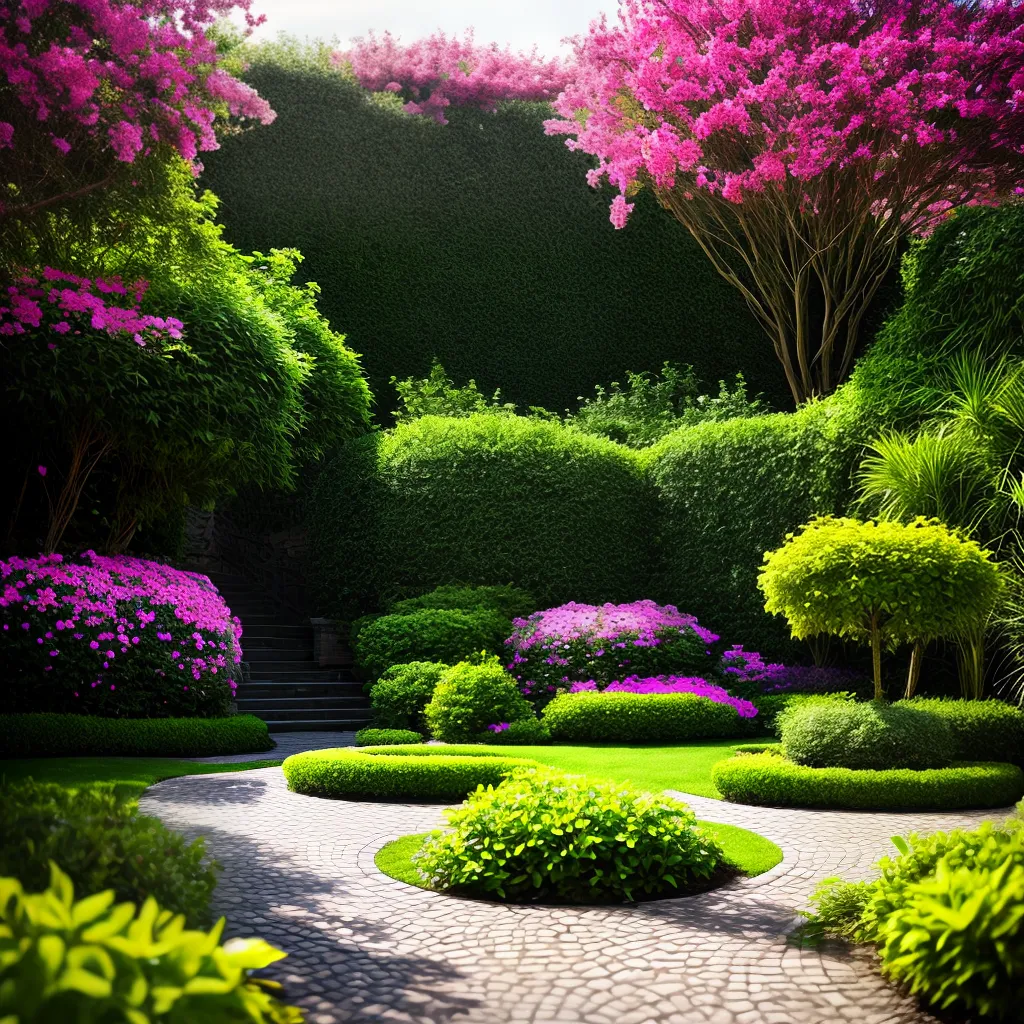 Fotos jardim flores caminhos benches sonhos