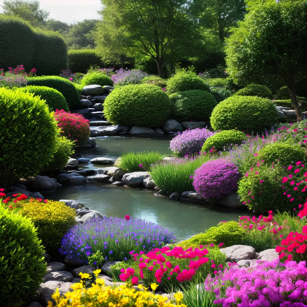 Fotos jardim flores coloridas abundancia paz