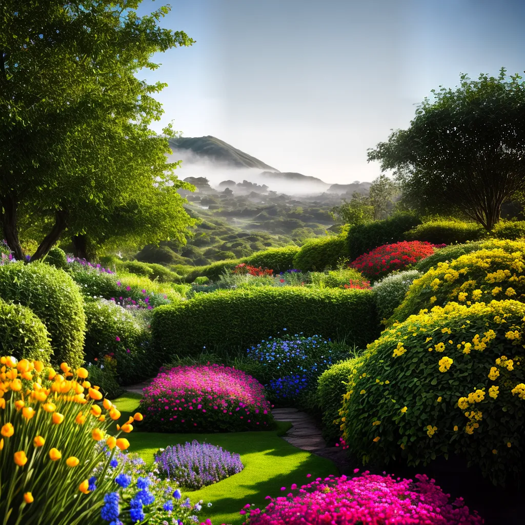 Fotos jardim flores coloridas abundancia vida