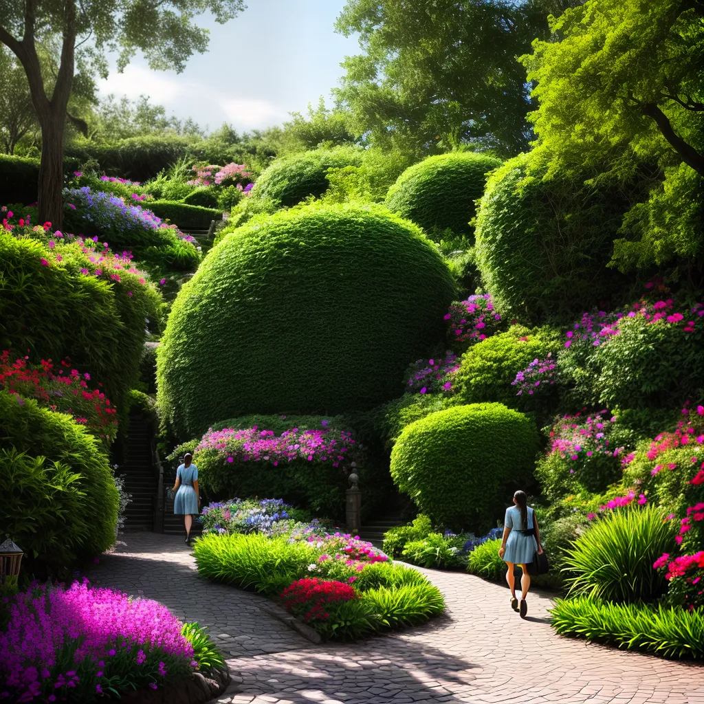 Sonhar com a Flora: Qual o Significado e Possibilidades de Interpretação 3 Fotos jardim flores pessoa maravilhada caminhando