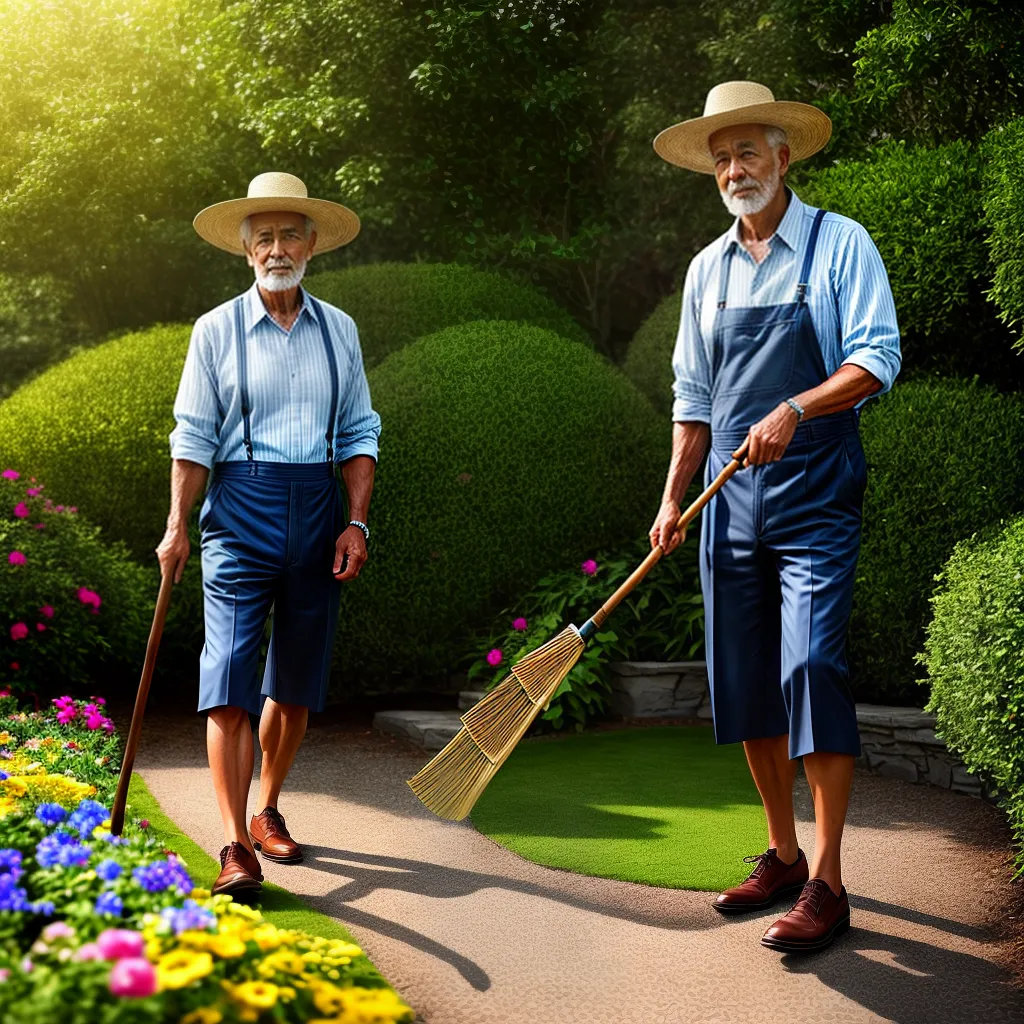 Descubra o Significado de Sonhar com um Jardineiro Aposentado 6 Fotos jardim idoso chapeu flores