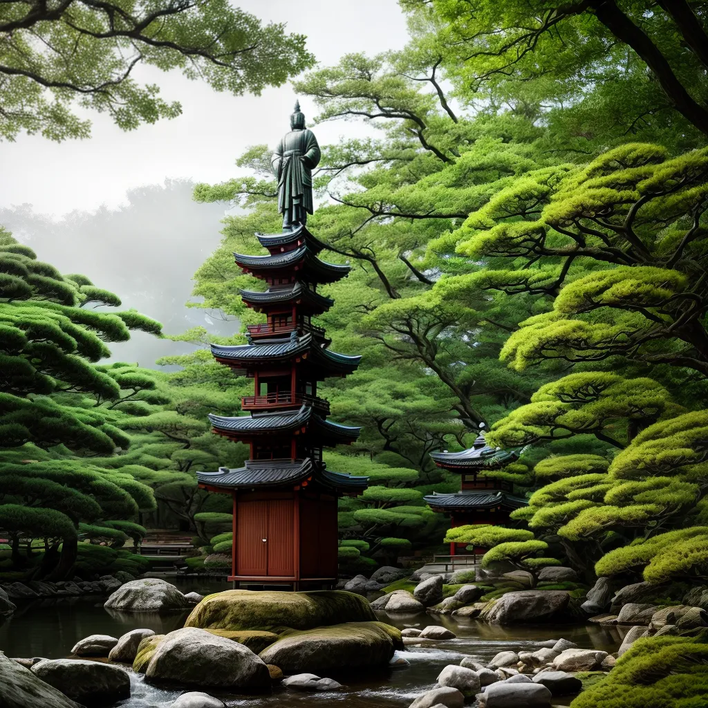 Fotos jardim japones inari foxes serenidade