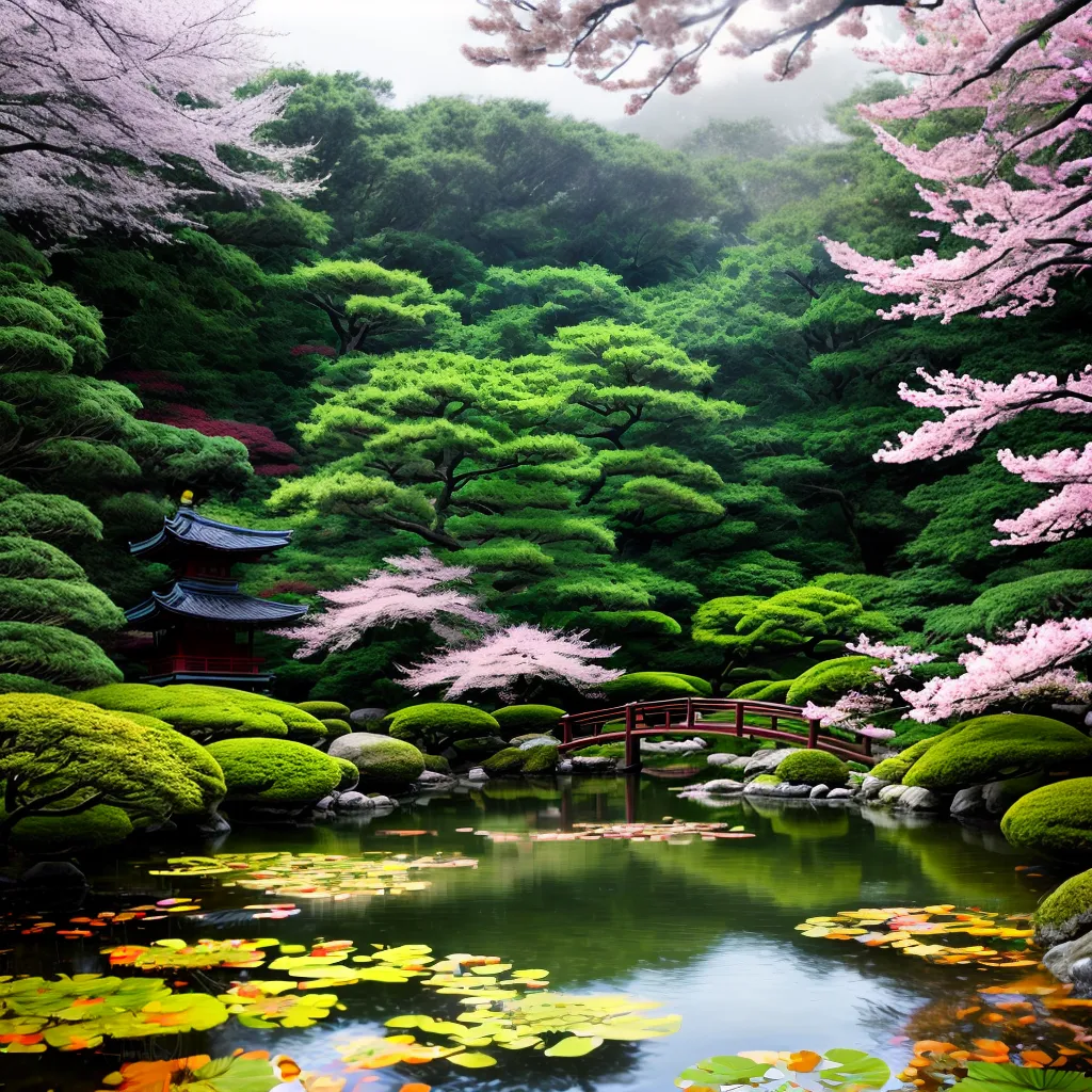 Sonhos e Empreendedorismo: A Relação entre a Filosofia Japonesa e o Sucesso nos Negócios 4 Fotos jardim japones ponte cerejeiras sucesso